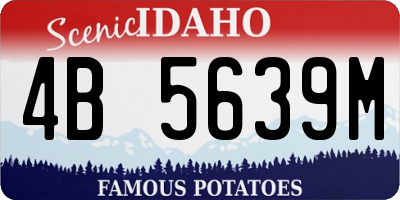 ID license plate 4B5639M