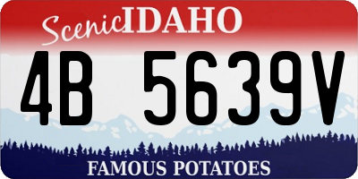 ID license plate 4B5639V