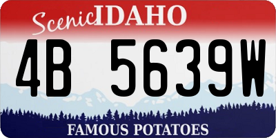 ID license plate 4B5639W