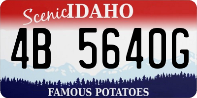 ID license plate 4B5640G
