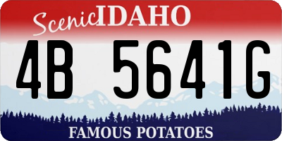 ID license plate 4B5641G