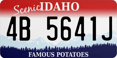 ID license plate 4B5641J