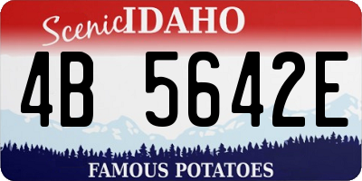 ID license plate 4B5642E