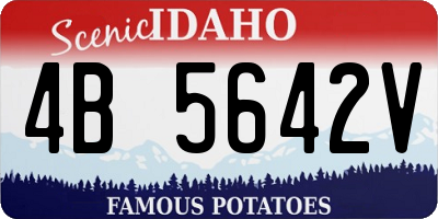 ID license plate 4B5642V