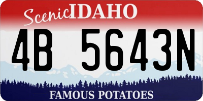 ID license plate 4B5643N