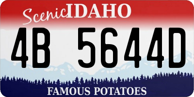 ID license plate 4B5644D