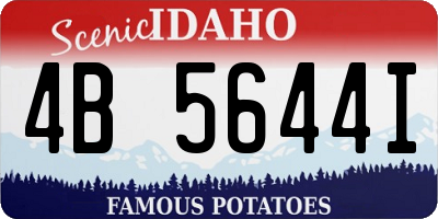 ID license plate 4B5644I