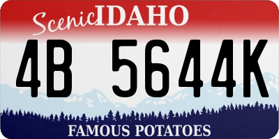 ID license plate 4B5644K