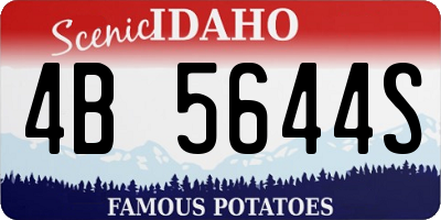ID license plate 4B5644S