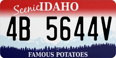 ID license plate 4B5644V