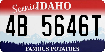 ID license plate 4B5646T