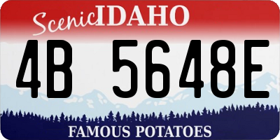 ID license plate 4B5648E