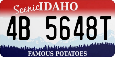 ID license plate 4B5648T