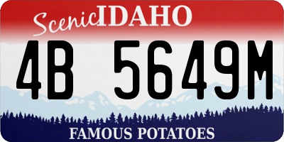 ID license plate 4B5649M