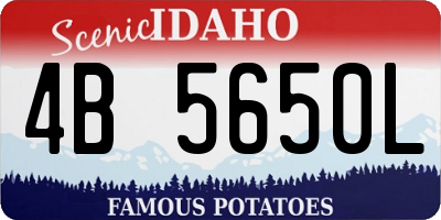 ID license plate 4B5650L