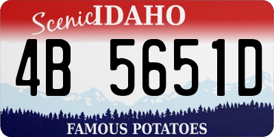 ID license plate 4B5651D