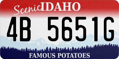 ID license plate 4B5651G