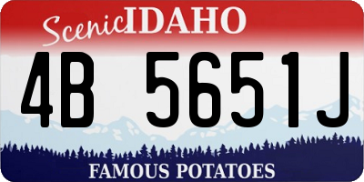 ID license plate 4B5651J