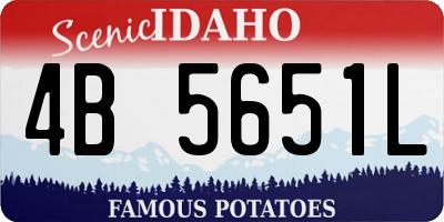 ID license plate 4B5651L