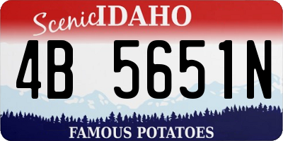 ID license plate 4B5651N