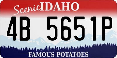 ID license plate 4B5651P