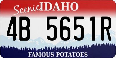 ID license plate 4B5651R