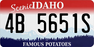 ID license plate 4B5651S