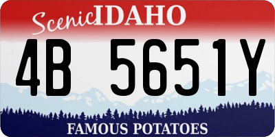 ID license plate 4B5651Y
