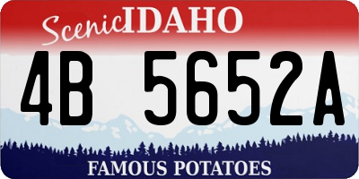 ID license plate 4B5652A