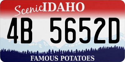 ID license plate 4B5652D