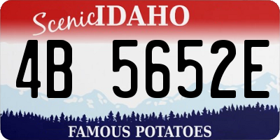 ID license plate 4B5652E