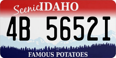 ID license plate 4B5652I
