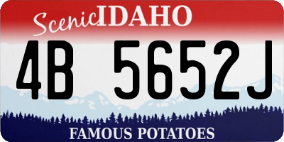 ID license plate 4B5652J