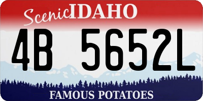 ID license plate 4B5652L