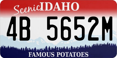ID license plate 4B5652M