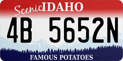 ID license plate 4B5652N