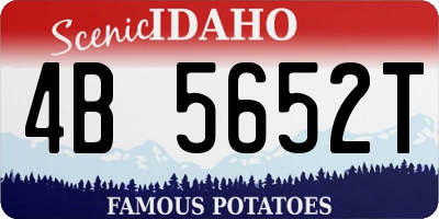 ID license plate 4B5652T