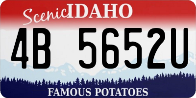 ID license plate 4B5652U