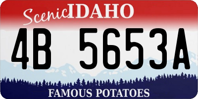 ID license plate 4B5653A