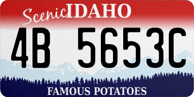 ID license plate 4B5653C