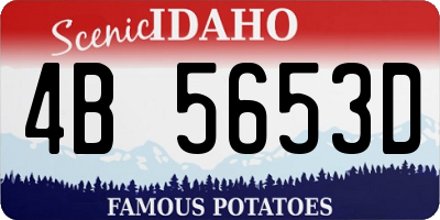 ID license plate 4B5653D