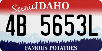 ID license plate 4B5653L