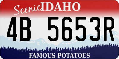 ID license plate 4B5653R