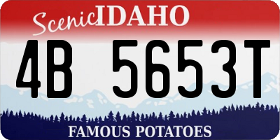 ID license plate 4B5653T