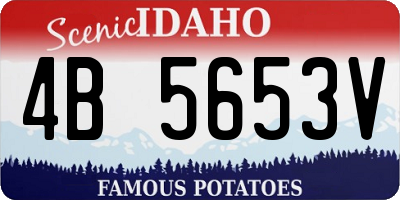 ID license plate 4B5653V