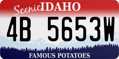 ID license plate 4B5653W