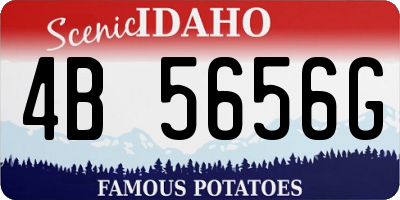 ID license plate 4B5656G