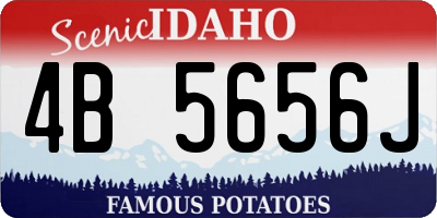 ID license plate 4B5656J