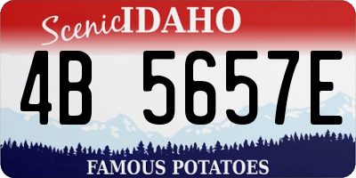 ID license plate 4B5657E