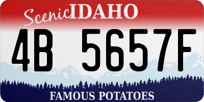 ID license plate 4B5657F